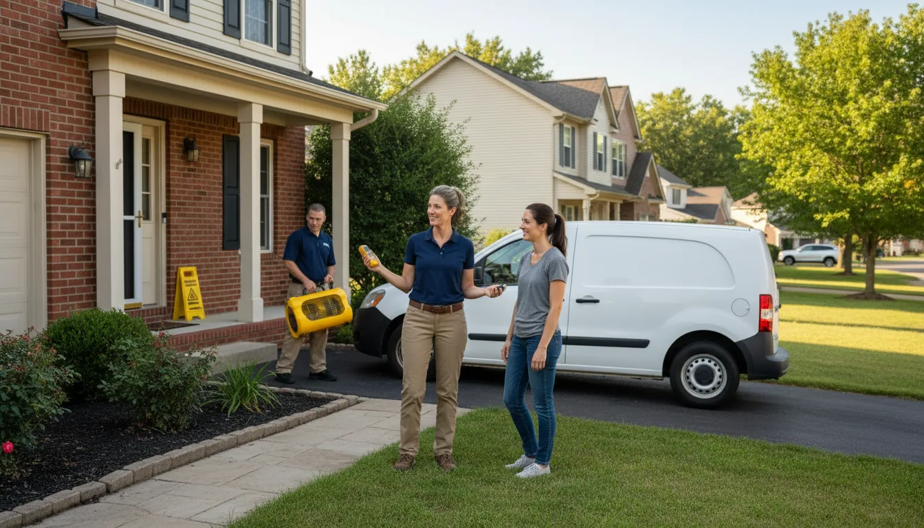 Residential water damage restoration in Marsteller, PA